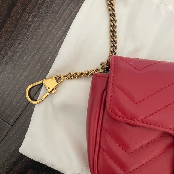 Gucci Super Mini Marmont bag, red - Picture 8 of 11